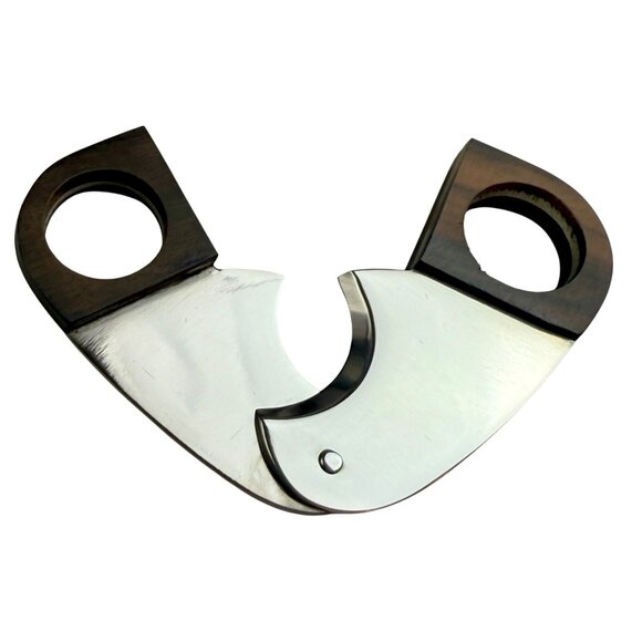 Thompson Premium Scissor Cigar Cutter Stainless Steel Blade Wood Handles w/ Case - Picture 2 of 9